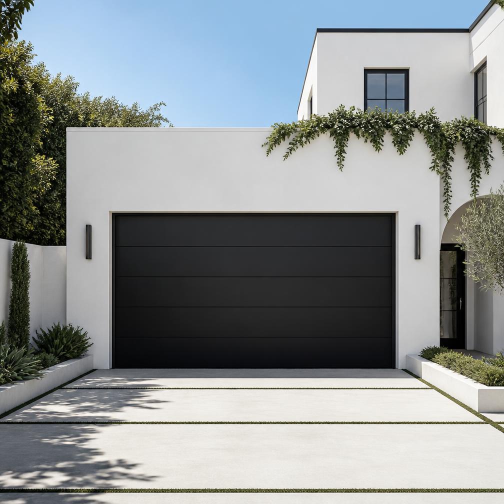 Modern flush garage door installed by 24hr Garage Door Installation