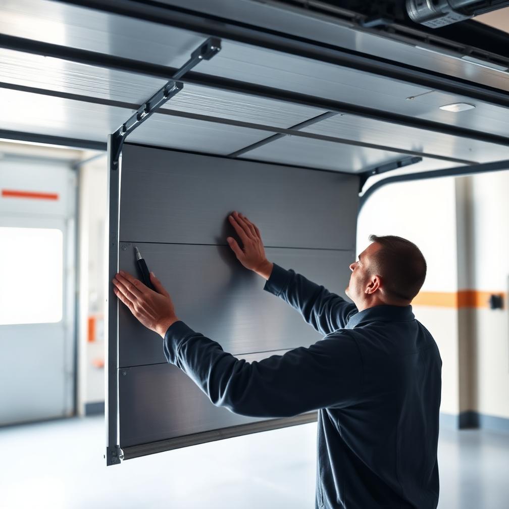 Spring balance testing during a garage door maintenance visit in the GTA