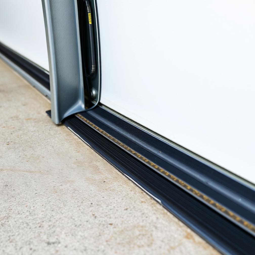 Weather seal and insulation during a garage door maintenance visit in the GTA