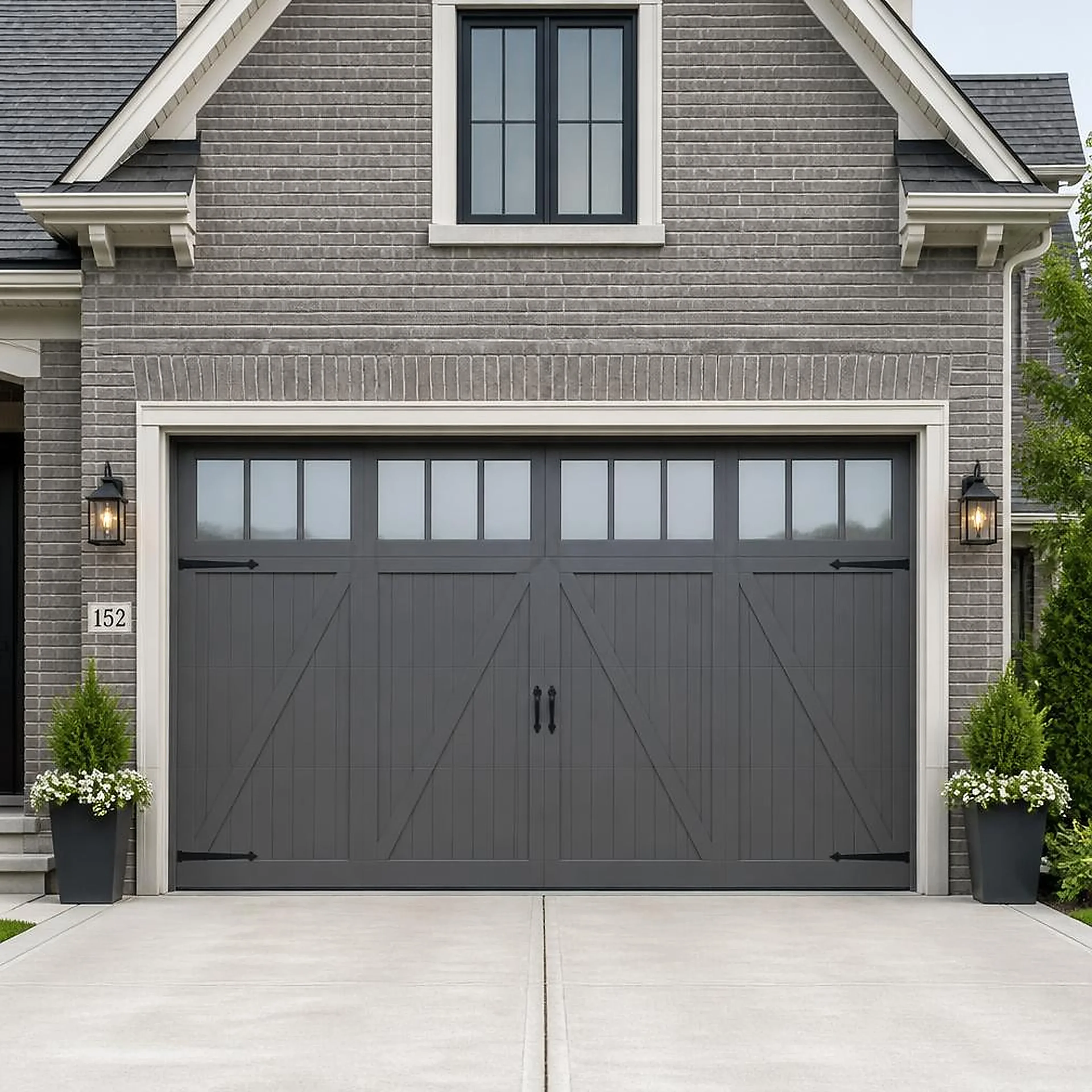 Carriage house garage door installed by 24hr Garage Door Installation